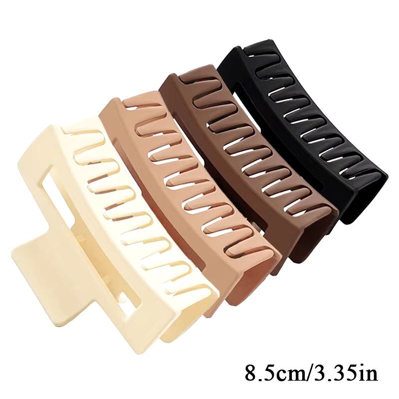 4Pcs/Set Women Girls Claw Clips Coffee Black Hair Claw Nonslip Crab Hairpins Barrette Fashion Hair Accessories Gifts