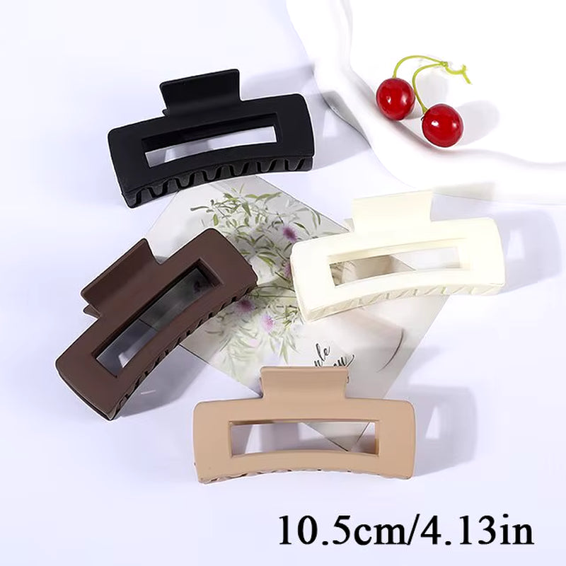 4Pcs/Set Women Girls Claw Clips Coffee Black Hair Claw Nonslip Crab Hairpins Barrette Fashion Hair Accessories Gifts